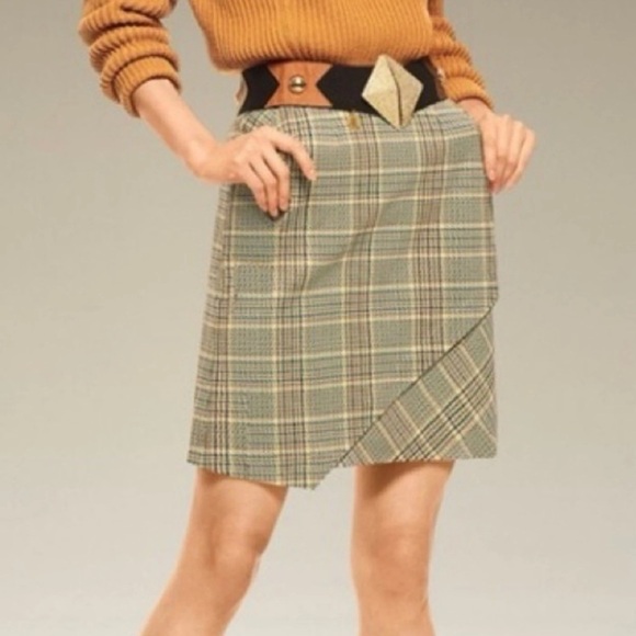 CAbi Dresses & Skirts - Cabi Pastime Skirt Women’s Size Medium Plaid Pockets Academia Pull On Preppy